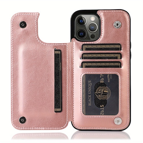 Handy Hülle Handyhüllen Für iPhone 17 Pro Max 17 Air 16 15 14 Pro Max Plus 13 12 11 Pro Max Mini Brieftaschenhülle Flip-Cover Mit Ständer Magnetisch Stoßfest PU-Leder Image