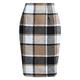 Damen Rock Bodycon Faltenrock Mini Hoher Taillenbund Röcke Bedruckt Plaid Maillard Strasse Täglich Winter Baumwolle Modisch Sexy Dunkelbraun Cachi scuro Hellkaki Pures Schwarz