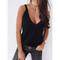 Damen Tank Top Spitzenreiter ausgehen Konzertoberteile Schwarz Weiß Gelb Glatt Ärmellos Casual Täglich Basic Brautkleider schlicht V Ausschnitt Standard S