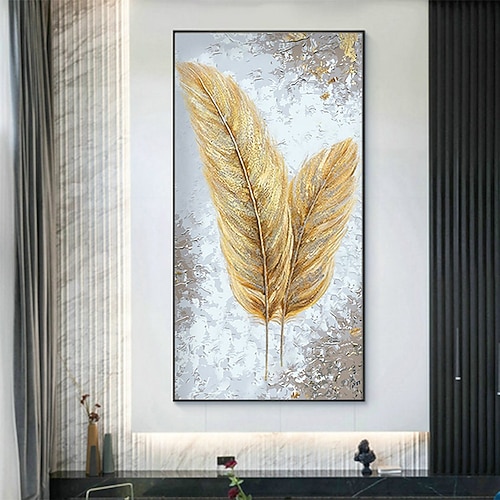 Großes Wandkunstgemälde, handgefertigtes Federölgemälde, handgemaltes schweres Texturgemälde, abstraktes Kunstwerk für Wohnzimmer, Heimdekoration, Dekor, gerollte Leinwand Image
