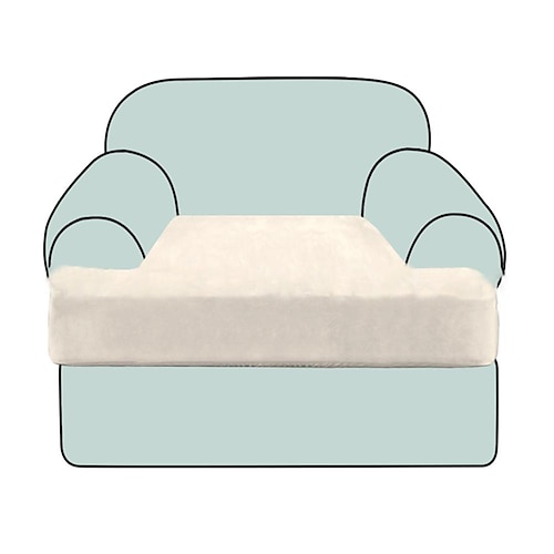 Stretch-Sofa-Sitzbezug Couch-T-Sitzauflage Kissen-Schonbezug Elastischer Couch-Sessel Loveseat 3-Sitzer grau uni massiv weich strapazierfähig waschbar Image