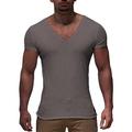 Herren T Shirt Tee Glatt Rundhalsausschnitt Fitness Fitnessstudio Kurzarm Bekleidung Strassenmode Sportbekleidung Büro Basic