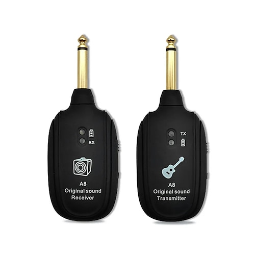 A8 UHF Wireless System Gitarre Pickup Audio Sender Empfänger für E-Gitarre Bass Violine Teile Image