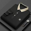 Herren Business-Polo Golfhemd Geschäft Casual Klassisch Langarm Modisch Basic Farbblock Stickerei Herbst Winter Regular Fit Hellblau Schwarz Weiß Leicht Grün Braun Business-Polo