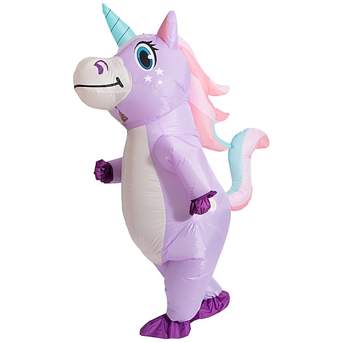 Tier Einhorn Halloween Cosplay Kostüm Partykostüm Aufblasbare Kostüme Karnevalskostüm Einteiler Erwachsene Herren Damen Karneval Maskerade Leistung Party Einfache Halloween-Kostüme Verkleiden
