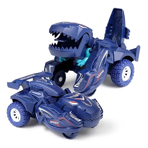 Aufprallverformtes Dinosaurier-Spielzeugauto, Trägheitsauto, unfallsicher und drehbar, Rennjungen-Spielzeugauto, Kindergeschenk