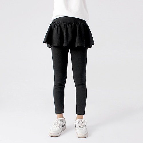 kinderkleidung Mädchen Gamaschen Feste Farbe Aktiv Ausbildung 7-13 Jahre Frühling Datum rot Fleischpulver Schwarz Image