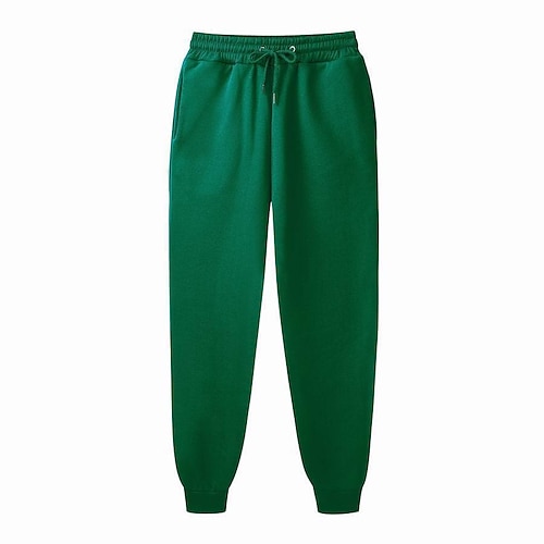 Herren Fleecehosen Jogginghose Trainingshose Jogginghose Jogger Winterhose Hose Hosen Seitentaschen Elastische Taille Vlies Feste Farbe Komfort Warm Täglich Brautkleider schlicht Marineblau Aprikose Image