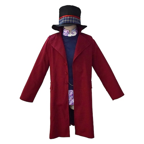 Buchwoche 2026 Willy Wonka Mantel Cosplay Kostüm Hut Cosplay for Herren Erwachsene Karneval Maskerade Image