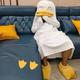 Erwachsene Nachtwäsche Tragbarer Decken-Hoodie Ente Elizabeth Tier Pyjamas-Einteiler Lustiges Kostüm Flanell Cosplay Für Herren und Damen Weihnachten Tiernachtwäsche Karikatur