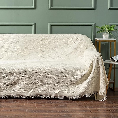 Sofabezug Boho Sofadecke Überwurf Handtuch für Eckcouch Sessel Loveseat 4- oder 4- oder 3-Sitzer L-Form Kratzfest Katze waschbar Image