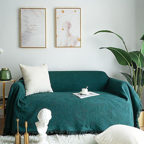 Sofabezug Boho Sofadecke Überwurf Handtuch für Eckcouch Sessel Loveseat 4- oder 4- oder 3-Sitzer L-Form Kratzfest Katze waschbar Image