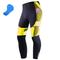 Herren Radhose lang Fahhrad Unten MTB Mountain Rennrad Sport Geometrisch 3D-Pad Radfahren Atmungsaktiv Schnelltrocknend Gelb Rot Polyester Spandex Bekleidung Fahrradbekleidung