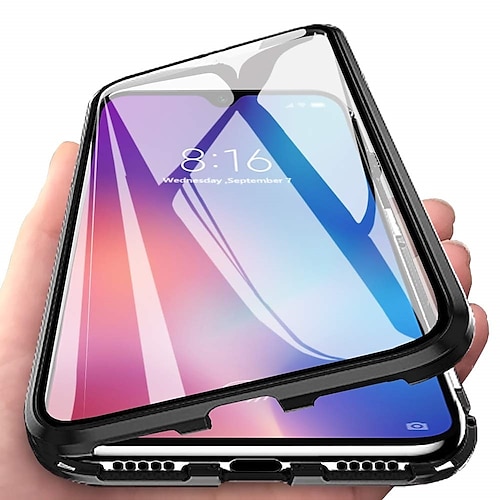Handy Hülle Handyhüllen Für Samsung Galaxy S24 S23 S22 S21 Ultra Plus A34 A54 S20 A32 A52 Magnetische Adsorption Vollschutz Staubdicht Beidseitig Transparent Gehärtetes Glas Metall Image