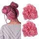 Farbe wird oranger sein als die Farbe 119b (Kupfer)! iluu 2pcs Mode chaotisch Haarknoten Erweiterungen Chignons Haar Kunsthaar Scrunchie Scrunchy Hochsteckfrisur Haarteil für Frauen Party