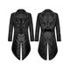 Herren Casual Blazer Schwarz Gold Vampir Gothic Plus Size Jacke Showman Smoking Frack Kleid Gehrock Steampunk viktorianisch 2024