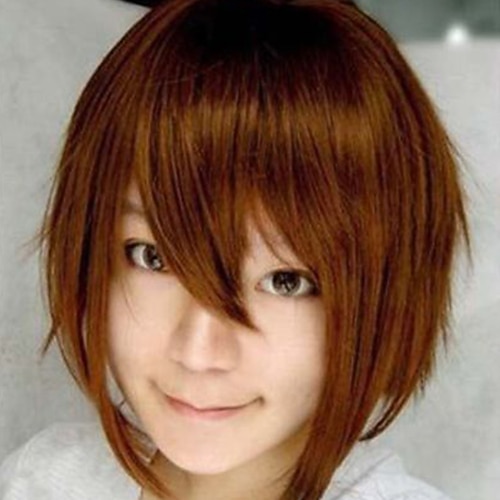 Cosplay Perücke Neue Anime Bobo Perücke Rot Grün Gold Kurze Haare Msn Koreanische Version Gesicht Reparatur Bob Kopf Halloween Perücken Image