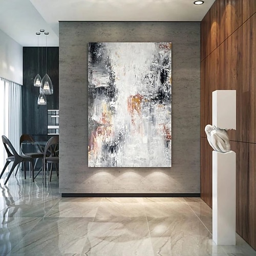 Hang-Ölgemälde Handgemalte Vertikal Abstrakt Landschaft Moderne Modern Ohne Innenrahmen (ohne Rahmen) Image