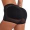 Damen Scrunch Hintern Shorts Formwäsche Modisch Brautkleider schlicht Kurz Glatt Gitter Patchwork Rüschen Butt Lifting Bauchkontrolle Kolbenheber Komfort Hochelastisch Heim Täglich Fitness Schwarz