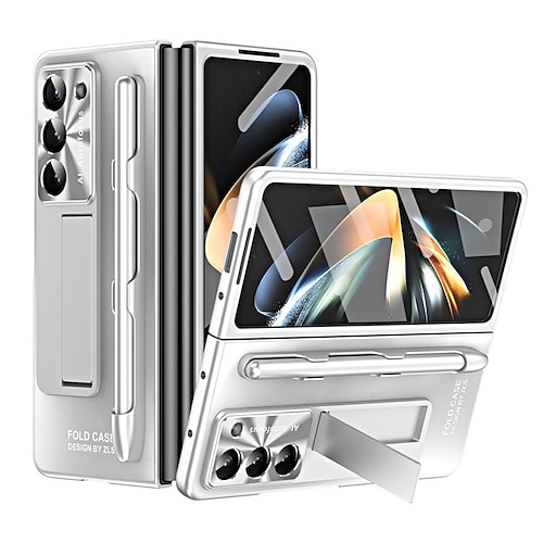 Handy Hülle Handyhüllen Für Samsung Galaxy Z Fold 6 Z Fold 5 Z Fold 4 Z Fold 3 Rückseite Mit Ständer mit Displayschutz Stifthalter PC Image