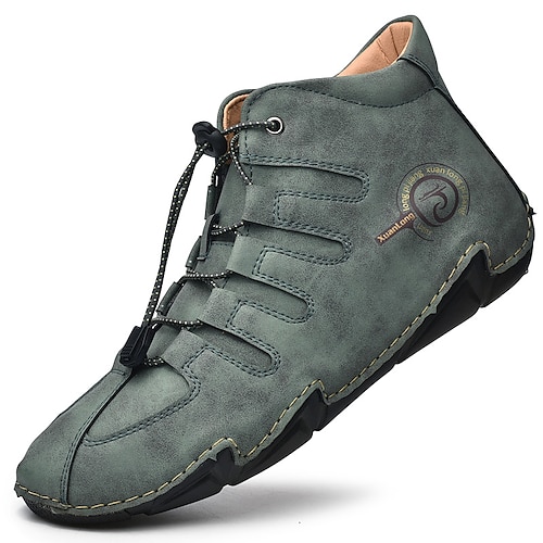 Herren Stiefel Freizeitschuhe für Herren Übergrössen Handgefertigte Schuhe Komfort Schuhe Geschäftlich Klassisch Brautkleider schlicht Outdoor Täglich Leder Schweineleder warm halten Rutschfest
