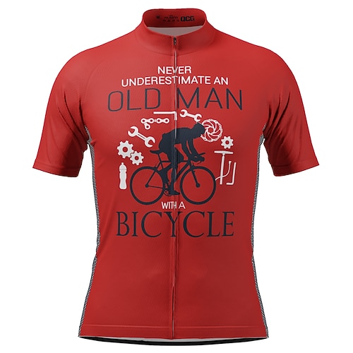 Herren Radtrikot Grafik Gemustert Lustig Kurzarm Fahhrad Trikot Oberteil mit 3 Gesäßtaschen Mountainbike MTB Straßenradsport Radfahren Schnelltrocknend Weich Reflektierende Streifen Sport Waldgrün Image