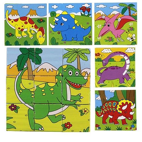 3D-Puzzle aus Holz Puzzle für Kindergeburtstagsgeschenke Kindergarten-Puzzlespielzeug 3D-Baustein aus Holz sechsseitiges Gemälde