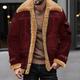 Herren Wintermantel Winterjacke Shearling-Mantel Sherpa-Jacke Outdoor Freizeitskleidung Warm Herbst Winter Glatt Modisch Strassenmode Kargen Standard Schwarz Wein Braun Khaki Kaffee Jacken