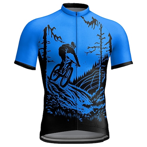 Herren Radtrikot Grafik Lustig Kurzarm Fahhrad Trikot Oberteil mit 3 Gesäßtaschen Mountainbike MTB Straßenradsport Schnelltrocknend Reflektierende Streifen Rückentasche Feuchtigkeitsableitend Sport Image