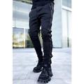 Cargo-Jogginghose für Herren, reflektierender Streifen, mehrere Taschen, elastischer Bund, Streetwear, Hip-Hop-Hose, Hose, Sport, Outdoor, Khaki, Schwarz, Grün