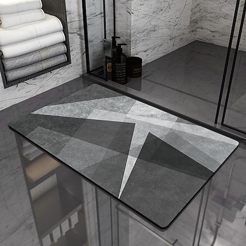 Kieselgur-Badematte, rutschfest, super saugfähig, Toilettentür, schnelltrocknend, Fußmatte, Eingangstürmatte, rutschfeste Matte Image