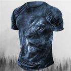 Herren Graphic Tier Löwe T Shirt Retro-Shirts Kurzarm T-Shirt 3D-Druck Rundhalsausschnitt Hemd Vintage Modisch Designer Outdoor Täglich Sport Rote Blau Braun Frühling Sommer Bekleidung S M L XL 2XL