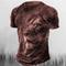 Herren Grafik Tiermotiv Löwe T Shirt Retro-Shirts Kurzarm T-Shirt 3D-Druck Rundhalsausschnitt Hemd Vintage Mode Designer Outdoor Täglich Sport Rote Blau Braun Frühling Sommer Bekleidung S M L XL