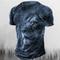 Herren Grafik Tiermotiv Löwe T Shirt Retro-Shirts Kurzarm T-Shirt 3D-Druck Rundhalsausschnitt Hemd Vintage Mode Designer Outdoor Täglich Sport Rote Blau Braun Frühling Sommer Bekleidung S M L XL