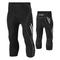 TRYSIL Herren ¾ Radhose Fahhrad Hosen / Regenhose MTB Mountain Rennrad Sport Einfarbig Atmungsaktiv Komfortabel Schwarz Schwarz Silber Polyester Bekleidung Fahrradbekleidung / Mikro-elastisch