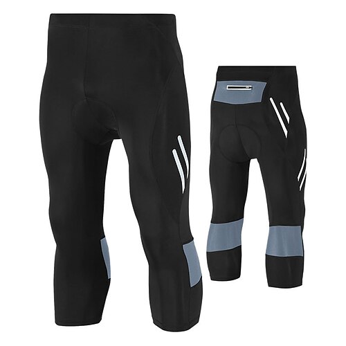 TRYSIL Herren Einfarbig Radsport-Radhose: 3/4 Fahrradhose Fahhrad Hosen Mountainbike MTB Straßenradsport Sport Bequem Atmungsaktiv Schwarz Blau Bekleidung Fahrradbekleidung