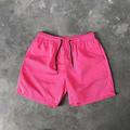 Herren Shorts Kurze Hosen Strandshorts Kurze Hosen Elastisches Kordelzugdesign Glatt Komfort Atmungsaktiv Knielänge Casual Täglich Strand Modisch Strassenmode Schwarz Weiß Mikro-elastisch