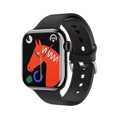 696 IW9 Smartwatch 2.05 Zoll Smartwatch Fitnessuhr Bluetooth Temperaturüberwachung Schrittzähler Anruferinnerung Kompatibel mit Android iOS Damen Herren Freisprechanlage Nachrichterinnerung Kamera Image