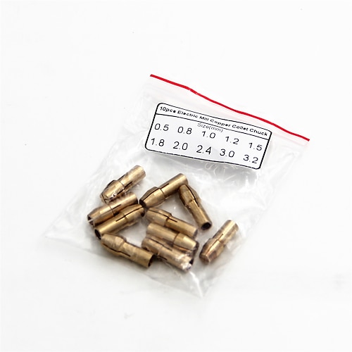 10 stücke mini bohrfutter adapter 0,5mm-3,2mm dremel mini bohrfutter futter adapter mikrospannzange messing für motordrehwerkzeug Image