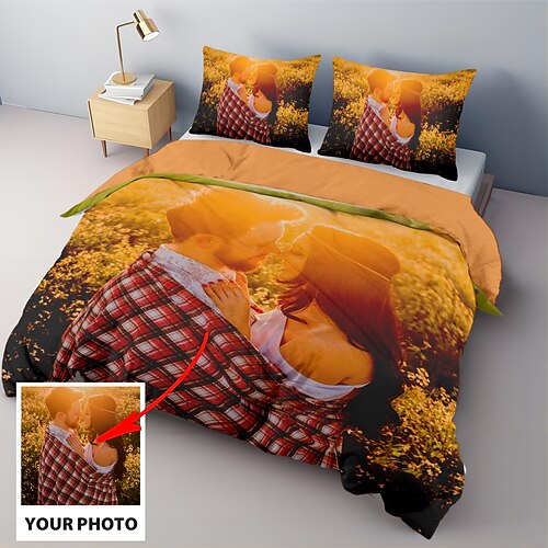 Abschluss 100% Natürliche Baumwolle Anpassbares Bedrucktes Bettwäsche Set Bestes Abschlussgeschenk Personalisiertes Geschenk Bettbezug Set Bettwäsche Set Freunde Familie Image