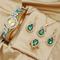 5 Stück/Set Damenuhr Luxus Strass Quarzuhr Vintage Star Analog Armbanduhr Schmuckset, Geschenk für Mama