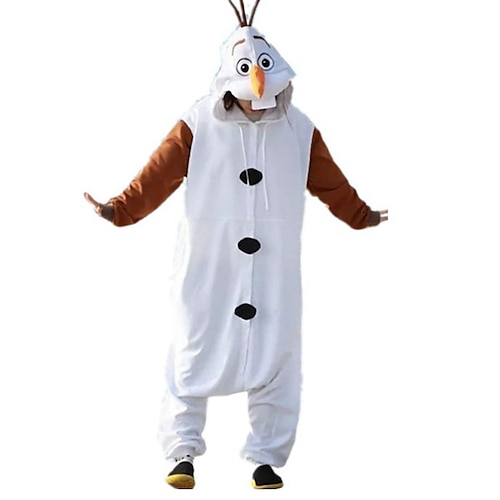Karnevalskostüm 2026 Tier Schneemann Zeichentrick Karneval Kigurumi-Pyjamas Ausgefallene Kostüme Nachtwäsche Warm Lustiges Kostüm Bequem Kinder Erwachsene Unisex Männer und Frauen Jungen und Mädchen Image