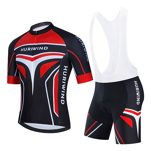 21Grams Herren Radtrikot mit Radhose kurz Trägern fahrradbekleidung set Radtrikot mit Radhose fahrradbekleidung set Kurzarm MTB Mountain Rennrad Schwarz Grün Himmelblau Graphic Fahhrad Sportkleidung Image