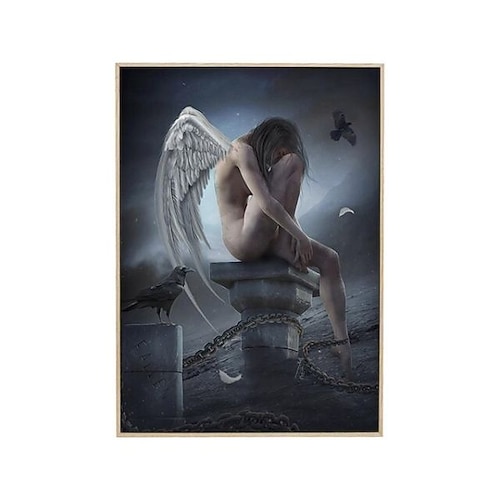 1 Panel Menschen Drucke Engel Mädchen Wandkunst Leinwand moderne Wandbehang Geschenk Home Dekoration gerollte Leinwand kein Rahmen ungerahmt ungedehnt Image