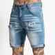 Herren Jeans Jeans-Shorts Kurze Jeans Tasche Zerrissen Gerade geschnitten Einfarbig Komfort tragbar Outdoor Täglich Stilvoll Brautkleider schlicht Schwarz Dunkelblau