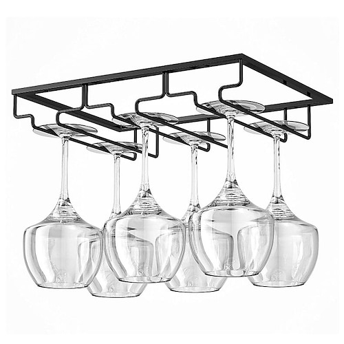 Weinglasregal verkehrt herum Weinschrankbecher 3 bis 5 Steckplätze Weinkeller für Schrankregalaufhänger Image