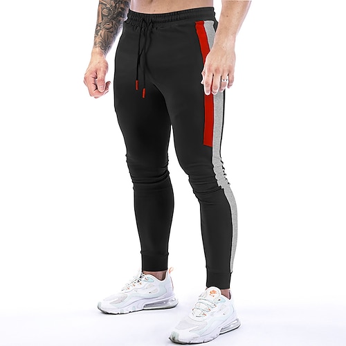 Herren Sportliche Hosen Jogginghose Trainingshose Jogginghose Jogger Hose Hosen Tasche Kordelzug Elastische Taille Streifen Komfort Atmungsaktiv Outdoor Täglich Ausgehen Modisch Brautkleider schlicht Image