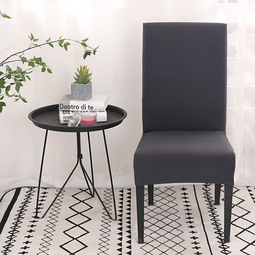 Stuhlhusse für Esszimmerstühle, burgunderfarben, Stretch-Stuhlsitzbezug, elastischer Stuhlschutz für Esszimmer, Party, Hotel, Hochzeit, weich, waschbar Image