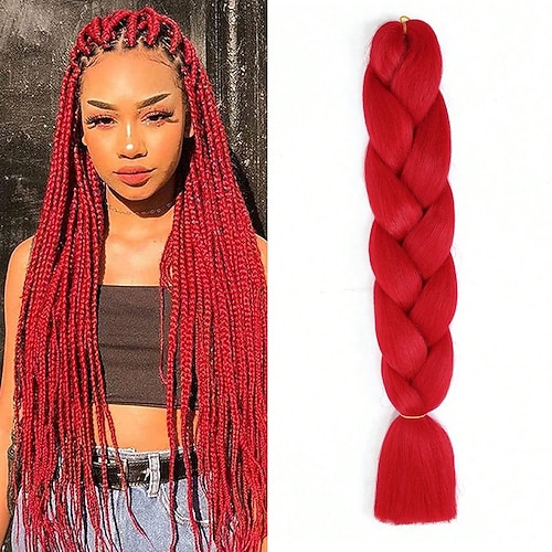 Erweiterung Jumbo Box Zöpfe Synthetische Haare Geflochtenes Haar 5er Pack 3 Pack 1 Packung Image