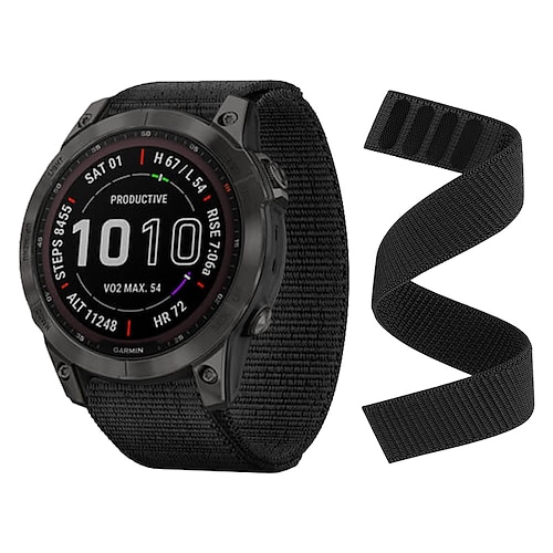 Uhrenarmband für Garmin Fenix 7X 7S 7 Pro Approach S70 Epix Pro 42mm 47mm 51mm Instinct 2X Tactix 7 Amoled Forerunner 955 255 Enduro Marq Descent Quatix 20mm 22mm 26mm Nylon Ersatz Gurt 20mm 22mm 26mm Image